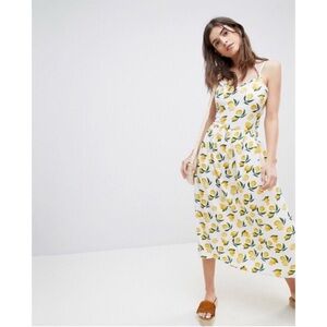 Vero Moda Citrus Print Midi Dress